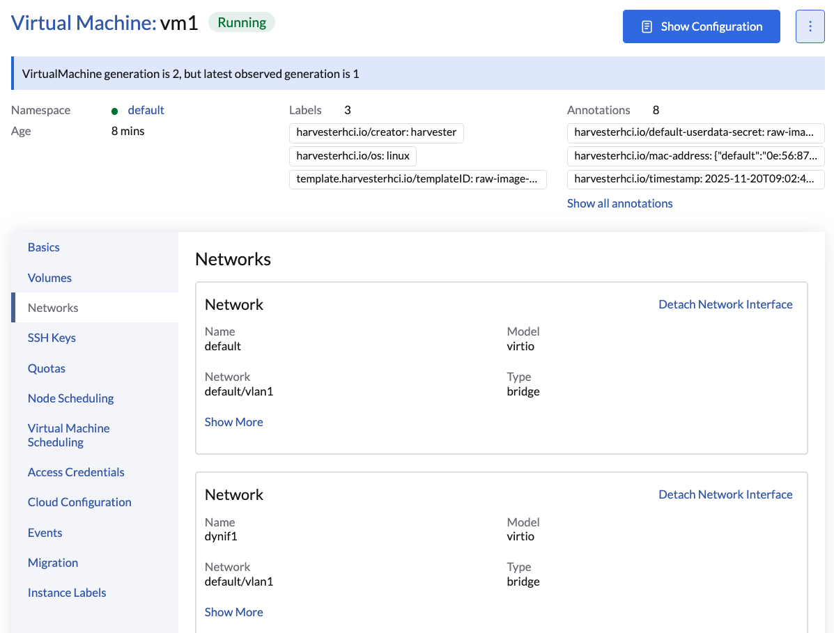 Hotunplug Network Interface